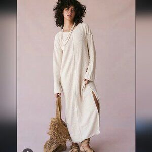 Free People Beach Long Sleeve Bri Sweater Maxi Dress Size L